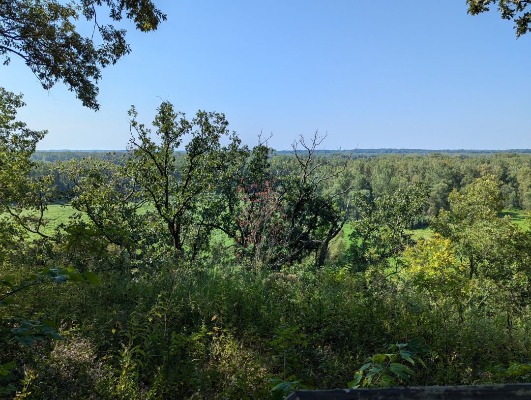 a view from the overlook at Diana Bend Conservation Area outside Rocheport, MO